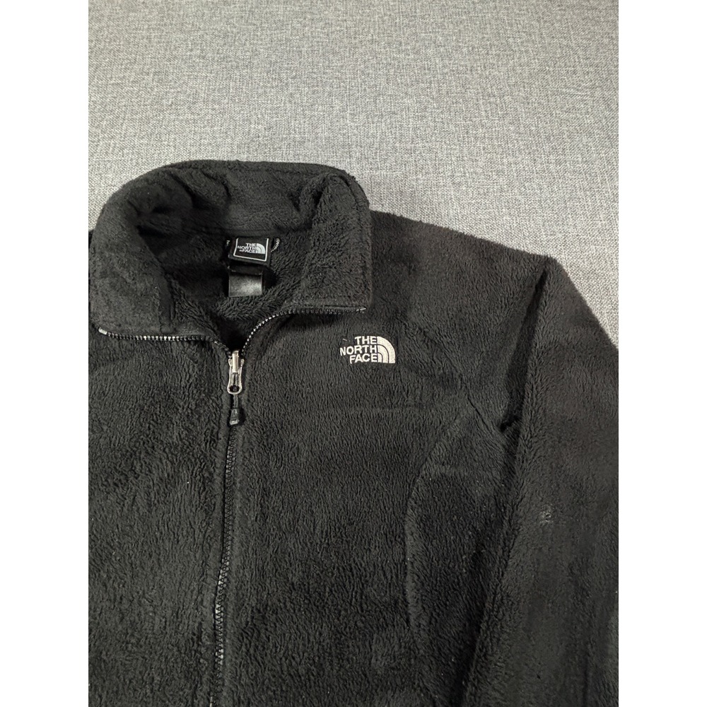 North Face Jacket Osito Fleece Women Small Black Full Zip Soft Warm Layer - Picture 3 of 11